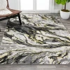 Jonathany Silk Orchid SOR203D Black/Yellow Area Rug 5 ft. X 8 ft. Rectangle