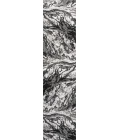 Swirl Marbled Abstract Black/Ivory 2 ft. x 8 ft. Runner Rug