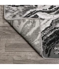 Swirl Marbled Abstract Black/Ivory 4 ft. x 6 ft. Area Rug
