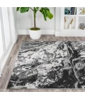 Swirl Marbled Abstract Black/Ivory 4 ft. x 6 ft. Area Rug