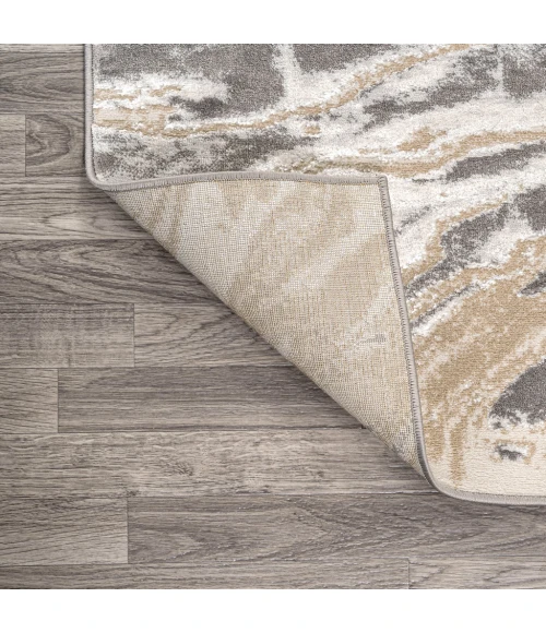 Swirl Marbled Abstract Beige/Ivory 5 ft. x 8 ft. Area Rug