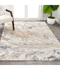 Swirl Marbled Abstract Beige/Ivory 5 ft. x 8 ft. Area Rug