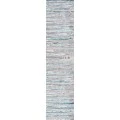 Batten Modern Stripe Gray/Turquoise 2 ft. x 10 ft. Runner Rug