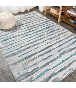 Jonathany Silk Orchid SOR204A Gray/Turquoise Area Rug 2 ft. 9 in. X 5 ft. Rectangle