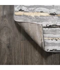 Batten Modern Stripe Gray/Black 2 ft. x 10 ft. Runner Rug