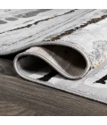 Batten Modern Stripe Gray/Black 2 ft. x 10 ft. Runner Rug