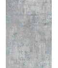 Timeworn Modern Abstract Gray/Turquoise 8 ft. x 10 ft. Area Rug