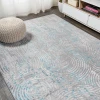 Jonathany Silk Orchid SOR205A Gray/Turquoise Area Rug 5 ft. X 8 ft. Rectangle
