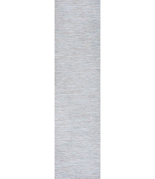 Ethan Modern Flatweave Solid Gray 2 ft. x 8 ft. Indoor/Outdoor Runner Rug