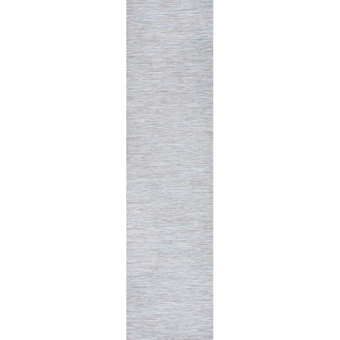Ethan Modern Flatweave Solid Gray 2 ft. x 8 ft. Indoor/Outdoor Runner Rug