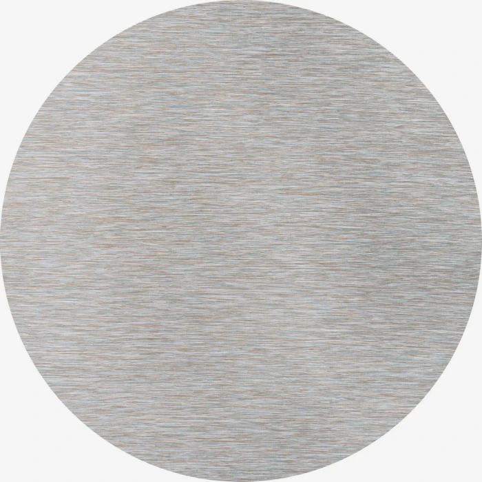 Ethan Modern Flatweave Solid Gray 6' Round Indoor/Outdoor Area Rug