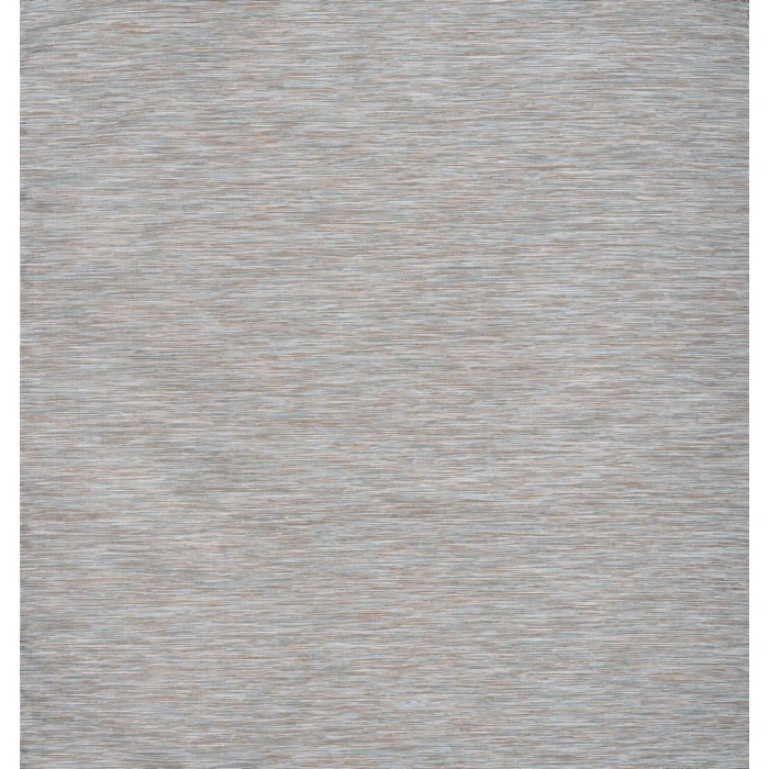 Ethan Modern Flatweave Solid Gray 6' Square Indoor/Outdoor Area Rug