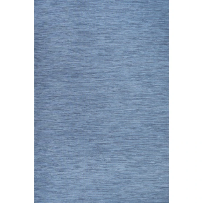 Ethan Modern Flatweave Solid Blue 9 ft. x 12 ft. Indoor/Outdoor Area Rug