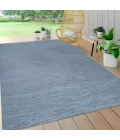Ethan Modern Flatweave Solid Blue 4 ft. x 6 ft. Indoor/Outdoor Area Rug