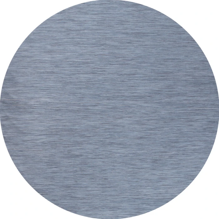 Ethan Modern Flatweave Solid Blue 6' Round Indoor/Outdoor Area Rug