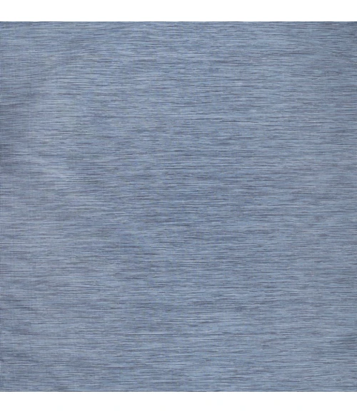 Ethan Modern Flatweave Solid Blue 6' Square Indoor/Outdoor Area Rug