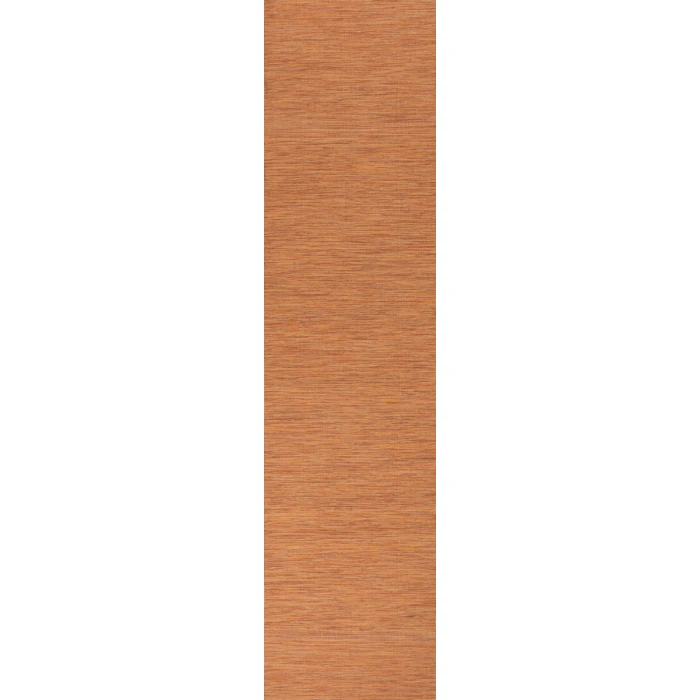 Ethan Modern Flatweave Solid Orange 2 ft. x 8 ft. Indoor/Outdoor Runner Rug