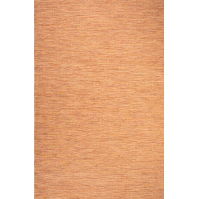 Ethan Modern Flatweave Solid Orange 4 ft. x 6 ft. Indoor/Outdoor Area Rug
