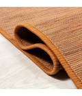 Ethan Modern Flatweave Solid Orange 6' Square Indoor/Outdoor Area Rug