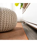 Ethan Modern Flatweave Solid Orange 6' Square Indoor/Outdoor Area Rug