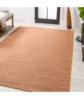 Ethan Modern Flatweave Solid Orange 8 ft. x 10 ft. Indoor/Outdoor Area Rug