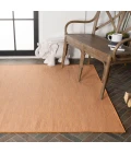 Ethan Modern Flatweave Solid Orange 8 ft. x 10 ft. Indoor/Outdoor Area Rug