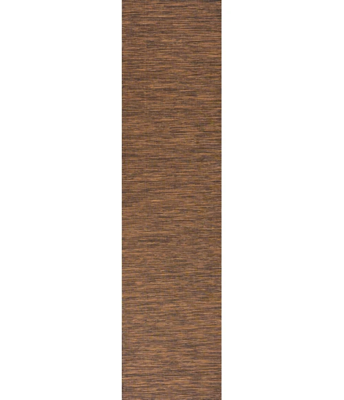 Ethan Modern Flatweave Solid Brown 2 ft. x 8 ft. Indoor/Outdoor Runner Rug