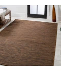 Ethan Modern Flatweave Solid Brown 9 ft. x 12 ft. Indoor/Outdoor Area Rug