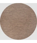 Ethan Modern Flatweave Solid Brown 6' Round Indoor/Outdoor Area Rug