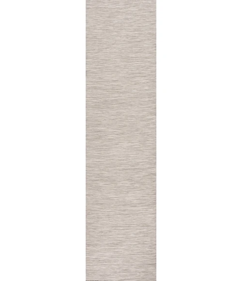 Ethan Modern Flatweave Solid Light Gray 2 ft. x 8 ft. Indoor/Outdoor Runner Rug