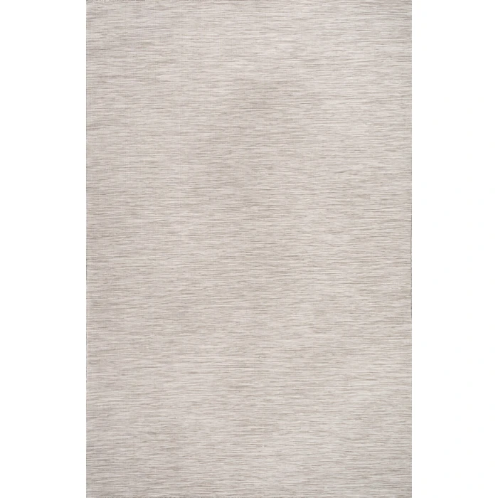 Ethan Modern Flatweave Solid Light Gray 3 ft. x 5 ft. Indoor/Outdoor Area Rug
