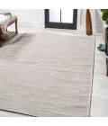Ethan Modern Flatweave Solid Light Gray 3 ft. x 5 ft. Indoor/Outdoor Area Rug