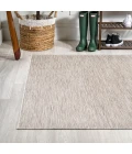 Ethan Modern Flatweave Solid Light Gray 3 ft. x 5 ft. Indoor/Outdoor Area Rug