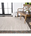 Ethan Modern Flatweave Solid Light Gray 3 ft. x 5 ft. Indoor/Outdoor Area Rug