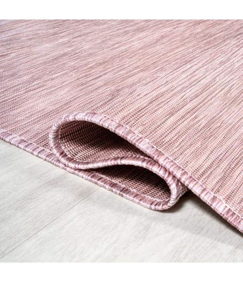 Ethan Modern Flatweave Solid Pink 2 ft. x 8 ft. Indoor/Outdoor Runner Rug