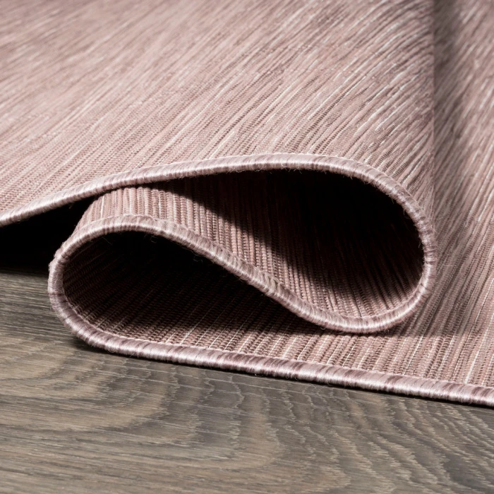 Ethan Modern Flatweave Solid Pink 2 ft. x 8 ft. Indoor/Outdoor Runner Rug