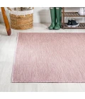 Ethan Modern Flatweave Solid Pink 3 ft. x 5 ft. Indoor/Outdoor Area Rug
