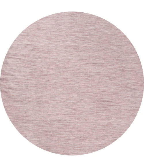 Ethan Modern Flatweave Solid Pink 6' Round Indoor/Outdoor Area Rug