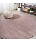Ethan Modern Flatweave Solid Pink 6' Round Indoor/Outdoor Area Rug