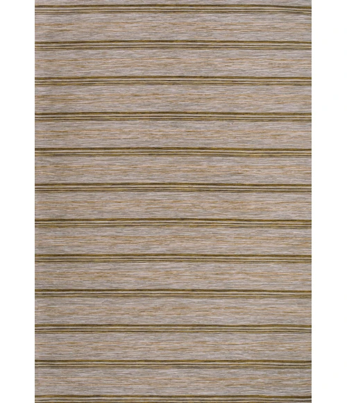 Bo Modern Farmhouse Wide Stripe Brown/Natural 8 ft. x 10 ft. Indoor/Outdoor Area Rug
