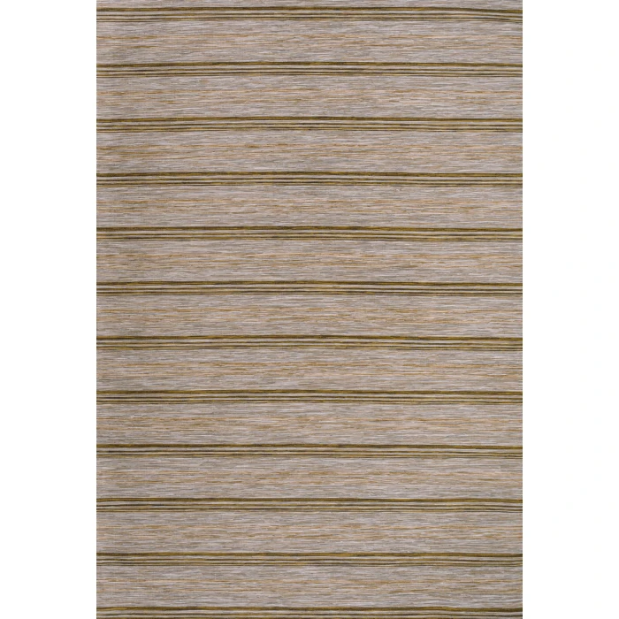 Bo Modern Farmhouse Wide Stripe Brown/Natural 9 ft. x 12 ft. Indoor/Outdoor Area Rug