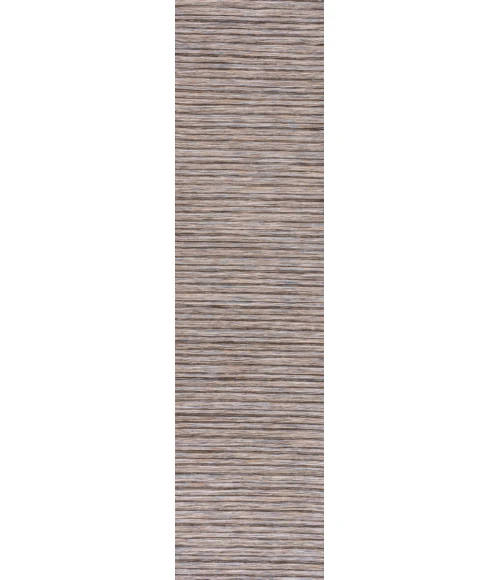 Finn Modern Farmhouse Pinstripe Dark Gray/Blue 2 ft. x 8 ft. Indoor/Outdoor Runner Rug