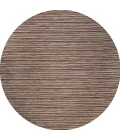 Finn Modern Farmhouse Pinstripe Brown/Natural 6' Round Indoor/Outdoor Area Rug
