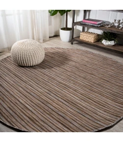 Jonathany Tuscan Sun Collection TSN102B Brown/Natural Area Rug 6 ft. 7 in. X 6 ft. 7 in. Round
