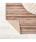 Finn Modern Farmhouse Pinstripe Natural/Brown 2 ft. x 8 ft. Indoor/Outdoor Runner Rug