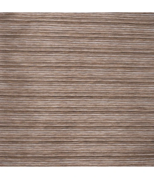 Finn Modern Farmhouse Pinstripe Natural/Brown 6' Square Indoor/Outdoor Area Rug