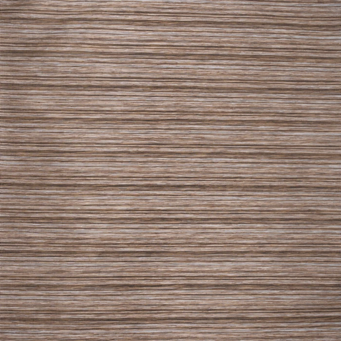 Finn Modern Farmhouse Pinstripe Natural/Brown 6' Square Indoor/Outdoor Area Rug