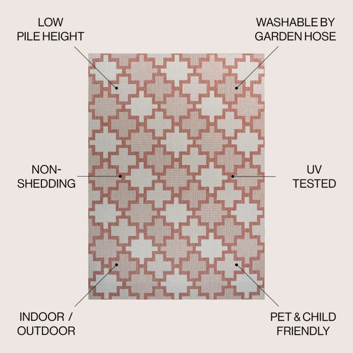 Jonathan Y TUSCAN SUN COLLECTION Pink TSN200A 5ft.3in. X 7ft.7in. Rect. Rug