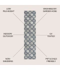 Jonathan Y TUSCAN SUN COLLECTION Black TSN201A 2ft. X 7ft.-10in. Rect. Rug
