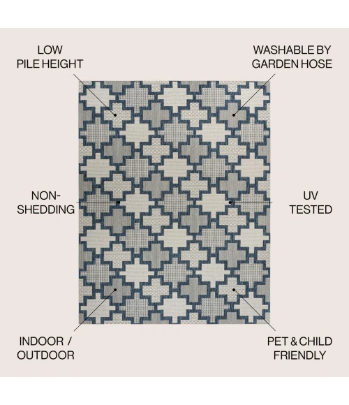 Jonathan Y TUSCAN SUN COLLECTION Blue TSN200B 2ft.-11in. X 4ft.-11in. Rect. Rug